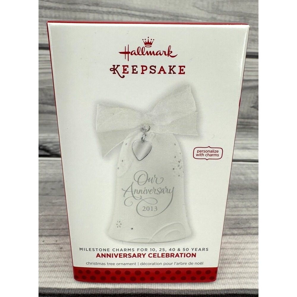Hallmark Keepsake Ornament 2013 OUR ANNIVESARY BELL WITH MILESTONE CHARMS